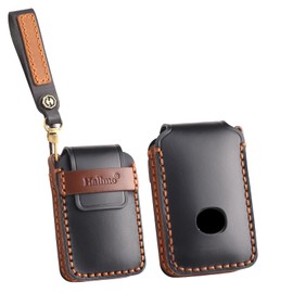 ontto Leather Car Key Case Key Case Key Case Protective Key Fob Suitable for Mazda 2 3 6 CX-30 CX-50 CX-60 CX-90 CX-4 CX-5 CX-8 CX-9 MX-5 MX-30 2020-2024 4 Buttons Black