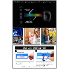 MARE AZZURO Blue Light Blocking Reading Glasses Women Round Computer Readers 0 1.0 1.25 1.5 1.75 2.0 2.25 2.5 2.75 3.0 3.5 4.0 5.0 6.0 (Blue, 175)