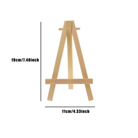 6Pcs 7.5 Inch Small Display Wood Easel Set Natural Wood Display Stand Photo Painting Display Portable Tripod Holder Stand for Kids Crafts, Signs, Photos