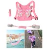 Toddler Harness Leashes with Retractable Wrist Link Pink 1.5M Rope