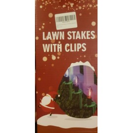 Unbranded 50 Holiday Christmas Lawn Stakes with Clips 10 inches