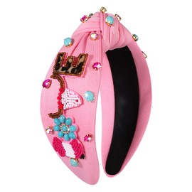 MOLOCH Western Headband Cowgirl Headband for Women Cowboy Boot Hat Stars Knotted Headband Crystal Jeweled Top Knot Hairband Western Country Concert Hair Accessories Bachelorette Outfit Gifts