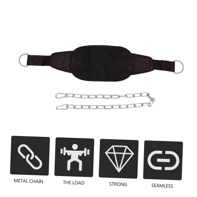 WHAMVOX Weightlifting Belt with Chain Oxford Design Back Support for