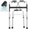 Morimoe Folding Walker with Wheels,Stand-Up Aid,Portable,Lightweight,Aluminum Alloy