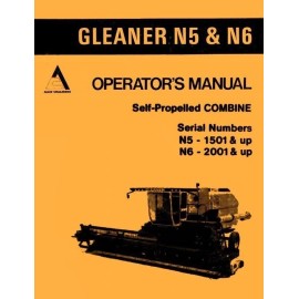 Allis Chalmers N5 1501up N6 2001 Self Propelled Gleaner Combine Operators Manual
