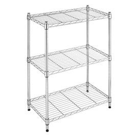 Whitmor 3-Wire Shelving Unit, Metal Storage Shelves, Easy Assembly Home Organizer for Pantry, Kitchen, Garage, Plant