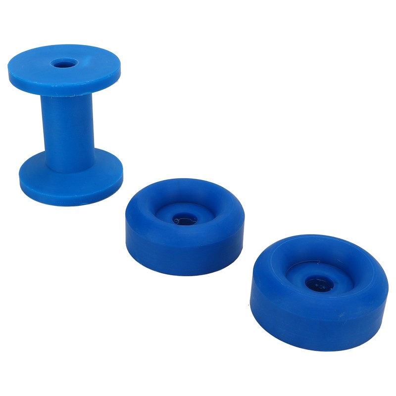 3pcs Trailer Bow Stop Roller Blue PVC Keel Roller Wear