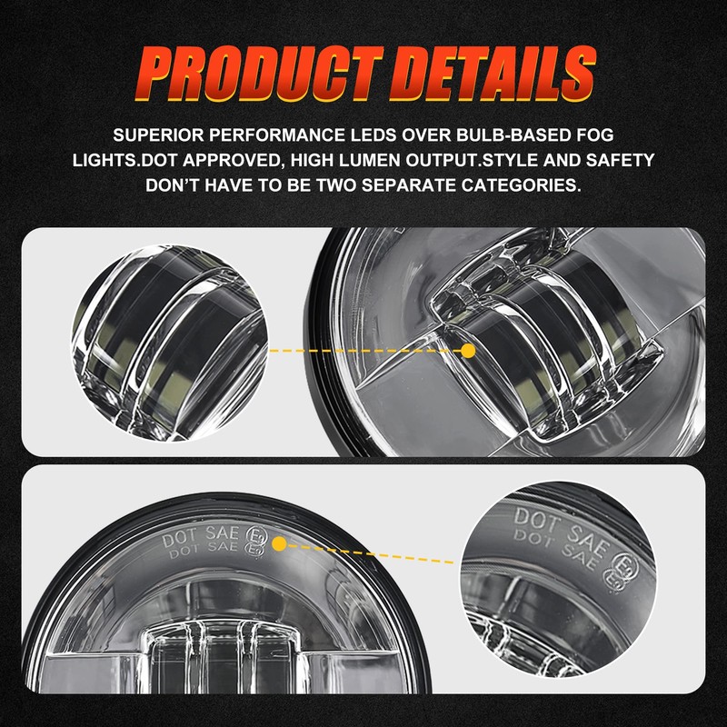 Akmties Road king Passing Light 4.5 led Fog Lamps for