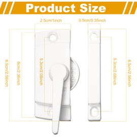 Qunclay 20 Pack Cam Action Window Sash Locks and Keeper, White Window Latch Security Lock Sliding Parts and Hardware for Double Hung, Vertical and Horizontal Sliding
