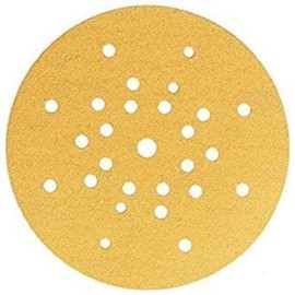 Mirka Gold Sandpaper Diameter 225 mm Velcro 27-Hole / Grain P120, 25 Discs / for Drywall Sanders Wall and Ceiling Sanders / for Sanding Plaster, Spatula, Chipboard, Wood, Varnish