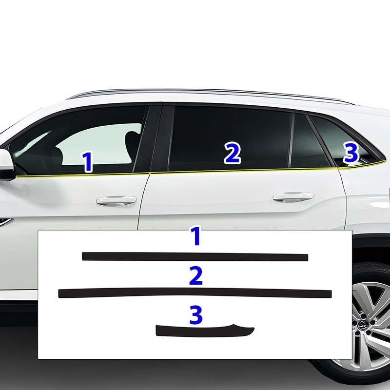 BOGAR TECH DESIGNS Side Window Chrome Delete Overlay Compatible with