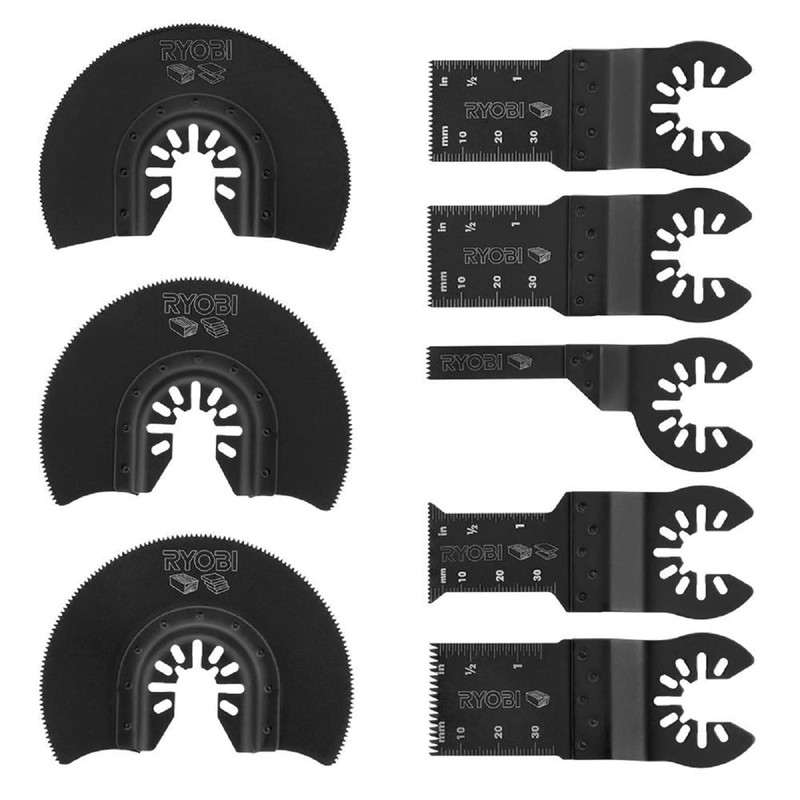 RYOBI 8 PC. Multi-Material Oscillating Blade Set