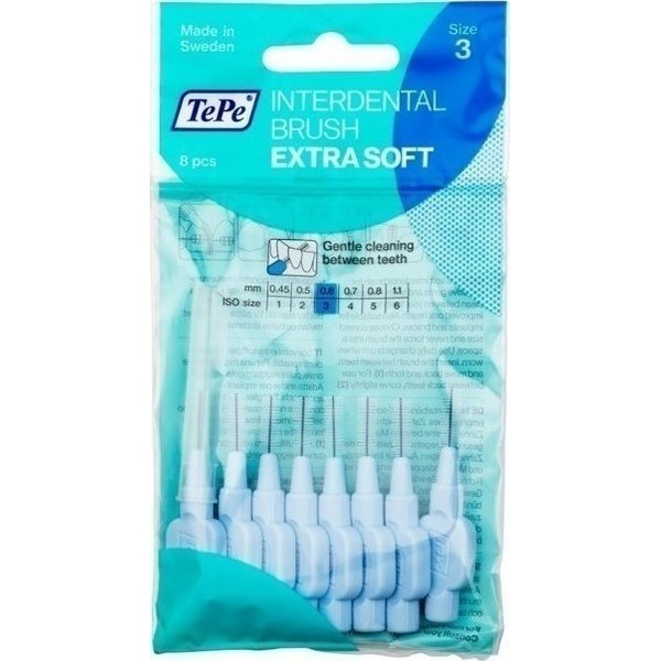 TePe Interdental Brush Extra Soft Blue 0,6mm, 8pcs