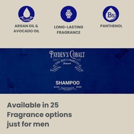 Black Canyon Home and Body Payden's Cobalt Bay Rum For Men Scented Argan Oil Hair Shampoo, 16 Oz (2 Pack)