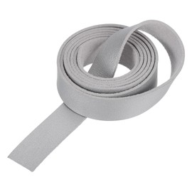 sourcing map Leather Straps Strip Belt 1.5cm(0.6" Width) 100cm(40" Length) Leather Strips String Silver for DIY Craft, Jewelry, Key Chains
