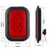 Partswcgg 6Pcs 5"x3" Rectangle LED Stop/Turn/Tail/Brake & Backup Reverse Truck