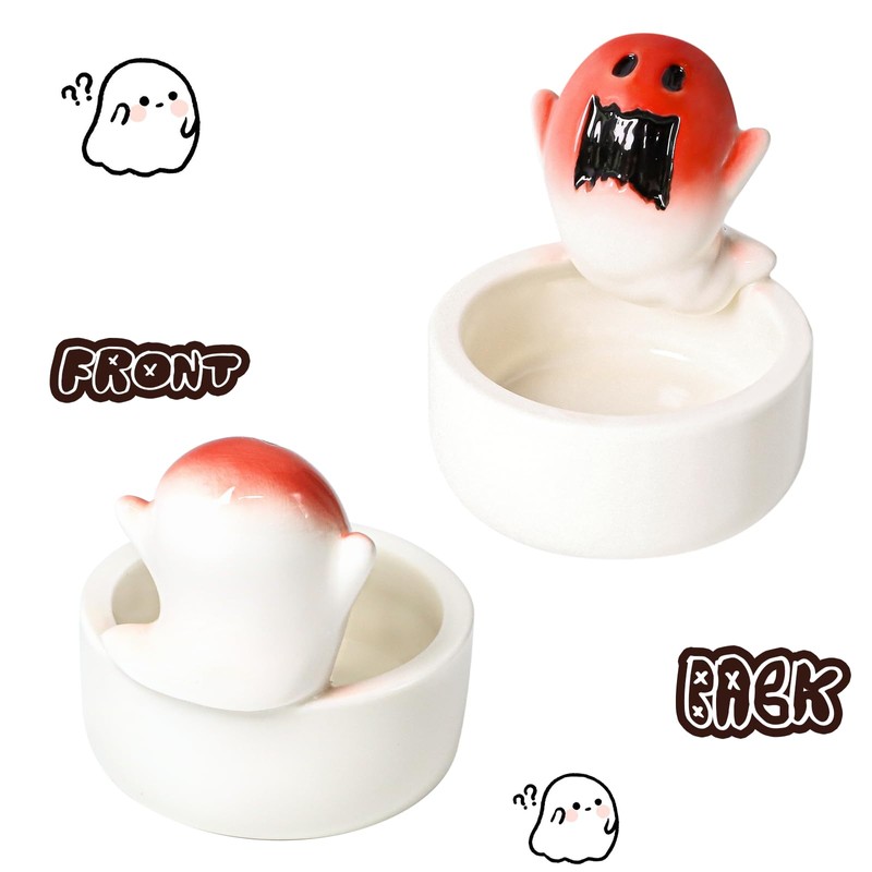 Ghost Candle Holder, Halloween Cute Cartoon Small Ghost Candle Holder,