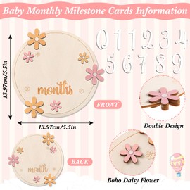 Yerliker 24 Pcs My First Holiday Milestone Signs, Baby Monthly Milestone Cards, Easter St. Patrick's Day Announcement DIY for Newborn Growth Recording Photography Props Baby Shower Gifts