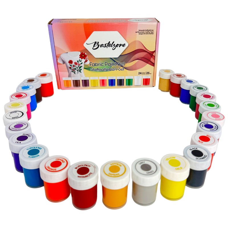 Fabric Paint Set - Vibrant, Highly Pigmented Textile Paints -