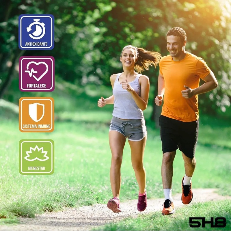 5h8 Resveratrol 90 Cáps Con 250 Mgs Frutos Rojos Con