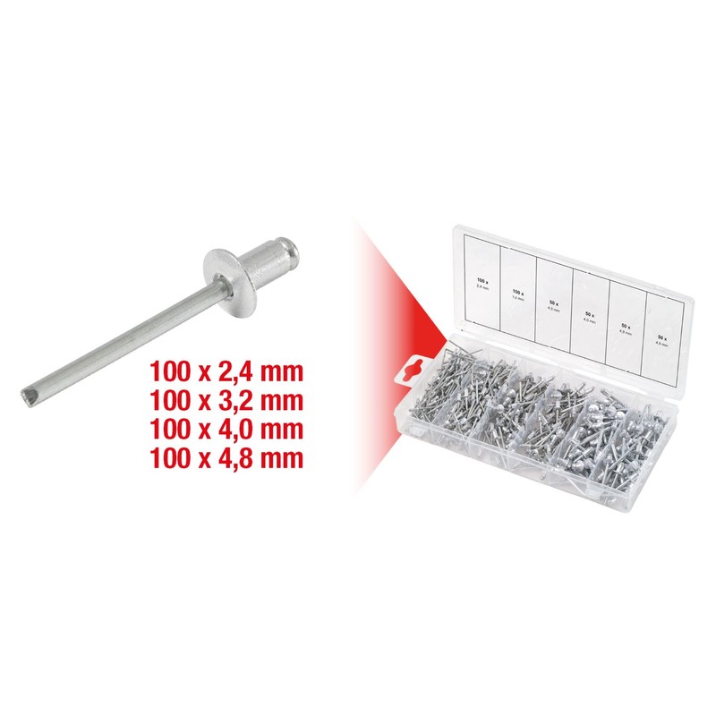 KS Tools 970.0150 Blind Rivets Assortment