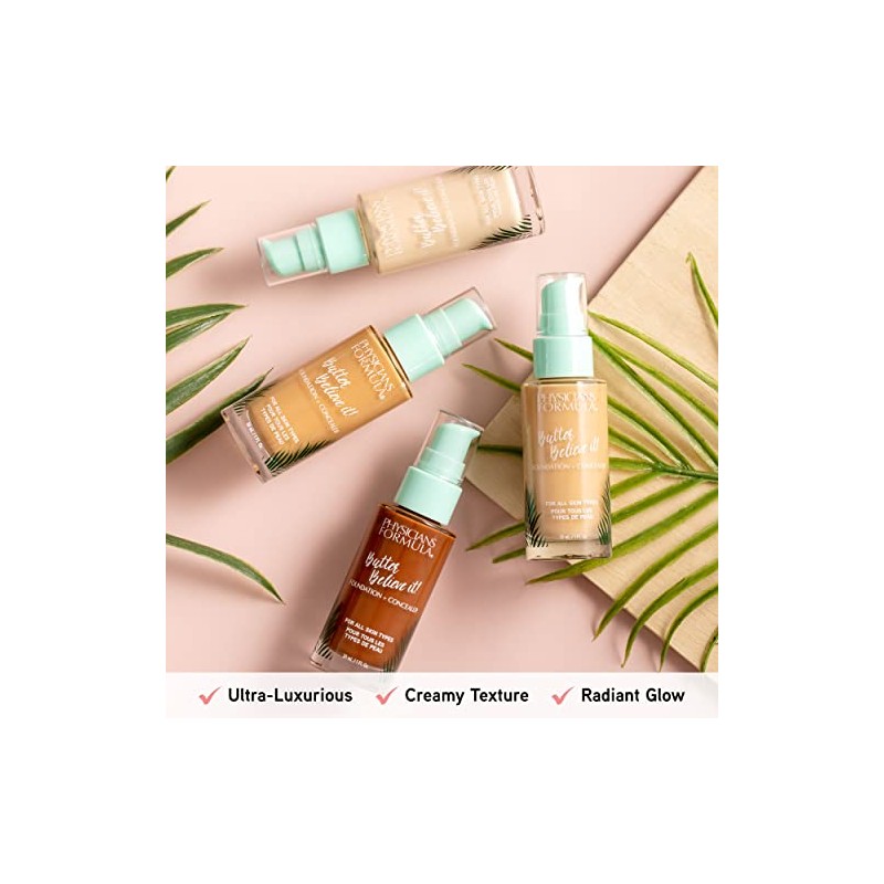Physicians Formula, base y corrector, Butter Believe it Foundation and