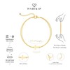 HABIKIP Gold Cross Bracelet for Women, Dainty 14k Gold Plated