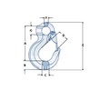 Eye Sling Hook with Latch Stainless Steel 10MM (Safety Chain