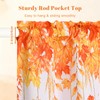 Fall Swag Curtains Maple Leaf Valances for Windows, Thanksgiving Pumpkin