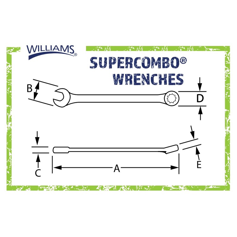 Williams WS-1170SCA 7-Piece Super Combo Wrench Set