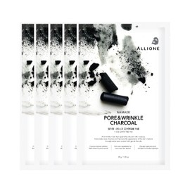 Allione 5 Pore & Wrinkle Charcoal Sheet Masks Charcoal Face Mask