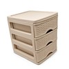 3 Drawers Plastic Desktop Storage Unit with Drawers, Stationary Arts