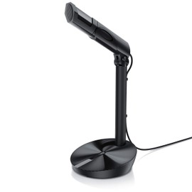 CSL PC Stand Microphone, USB Microphone, Compatible with PC, Mac, Smartphone, Professional USB Microphone with Adjustable Volume, High Sound Quality, Plug & Play