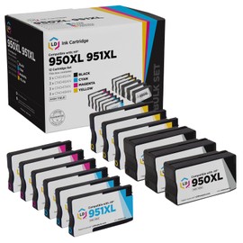 LD Products Remanufactured Ink Cartridge Replacement for HP 950XL 951XL 950 951 High Yield (3 Black, 3 Cyan, 3 Magenta, 3 Yellow, 12-Pack) OfficeJet Pro: 251dw, 276dw MFP, 8100, 8600, 8610, 8615, 8616