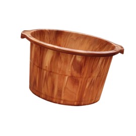 Harilla Foot Bath Bucket Foot Bath Foot Washing Bucket Spa Relaxation Multifunctional Foot Tub, Brown, Height 23 cm