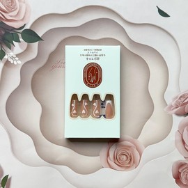 French Tip Press on Nails Medium Length Heart Fake Nails Full Cover Square False Nails with Glitter White Wave Hearts Designs Valentine's Day Glue on Nails Glossy White Tips Acrylic Nails for Women