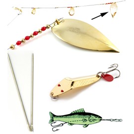 Trolling Set for Fishing - 11" or 25", Gold or Nickel by AL's Goldfish Lure Company (Gold, 25")
