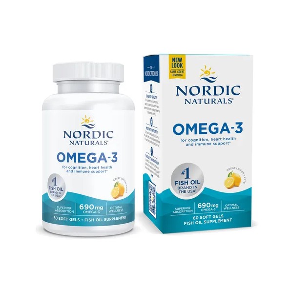 Omega 3 690 Mg Nordic Naturals Limón 60 Geles Cápsulas