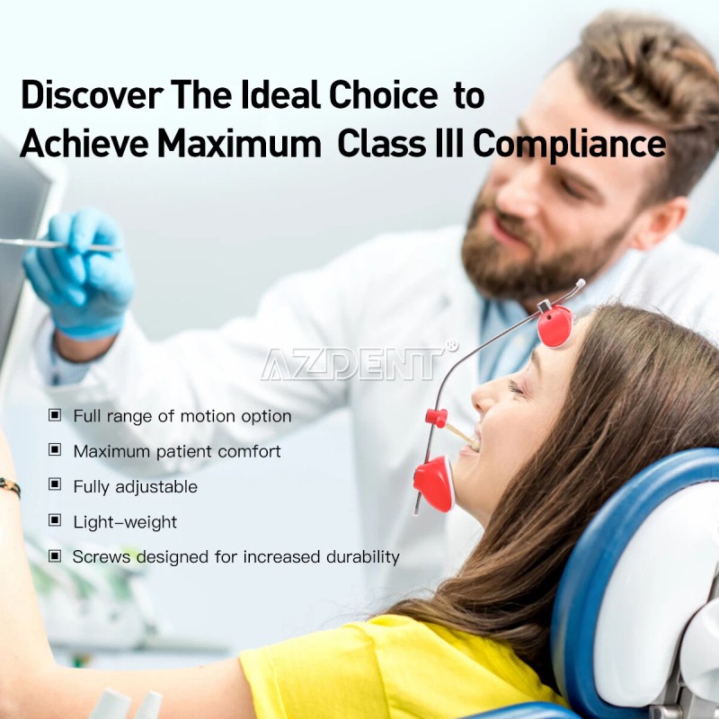 AZDENT Dental Orthodontic forward pull Headgear facemask with Single Lever