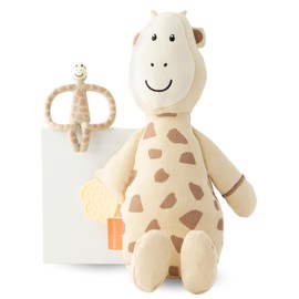 Matchstick Monkey Gift Set - Teether & Plush Toy - Baby Teething Aid with Soft Nubs - Cuddly Toy with Teething Application - BPA Free & Soft Cotton - from 3 Months (Gigi Giraffe)