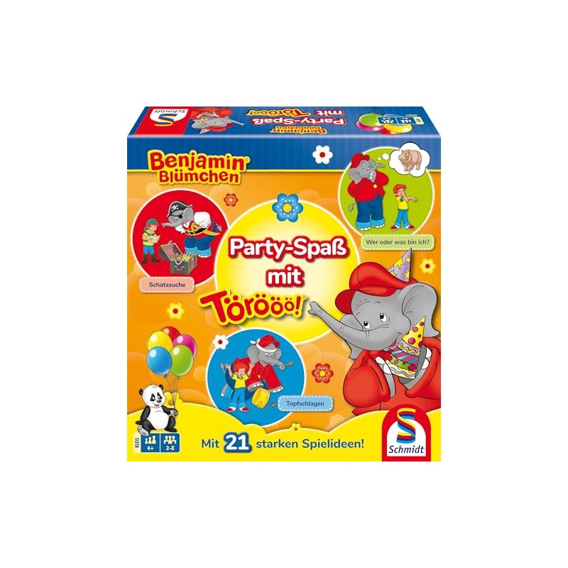 Schmidt Spiele 40663 Benjamin Blümchen, Party Fun with Törööö, Children's
