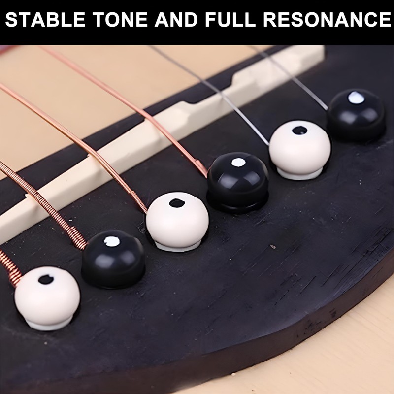 12Pcs acoustic guitar bridge pins and 3Pcs acoustic guitar accessories