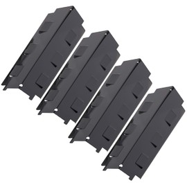 Charbroil 15.5" L x 5.2" W x 2.4" H Non-Adjustable Porcelain 4-Pack of Heat Tents in Black - 1148815W06
