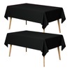 TRLYC Table Cloth - 54x80 Inch 2 Packs Black Rectangle