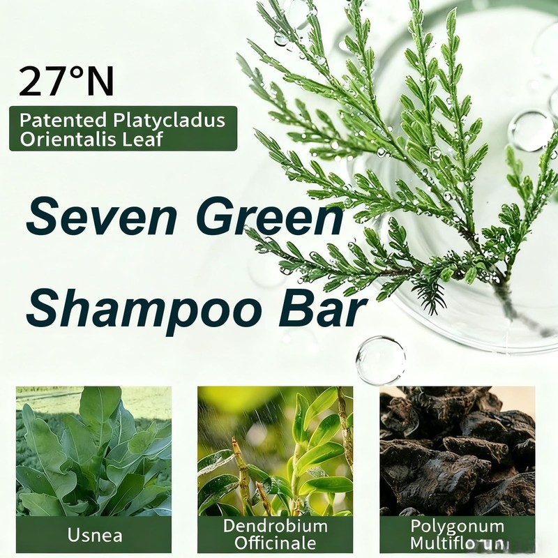 NovaCharm Seven Green Shampoo Bar-Nature Triangle Shampoo Bar For Women