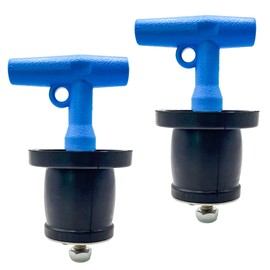 BOPOREAE Mechanical Test, Seal, Cleanout Pipe Plug, 1-3/4 to 2-1/4 in Anti-Return Pipeline Winterizing Pool Plug - Marine Boat Handle Drain Plug with Galvanized Screw and Nut for Pipe Sink Pool, 2PCS