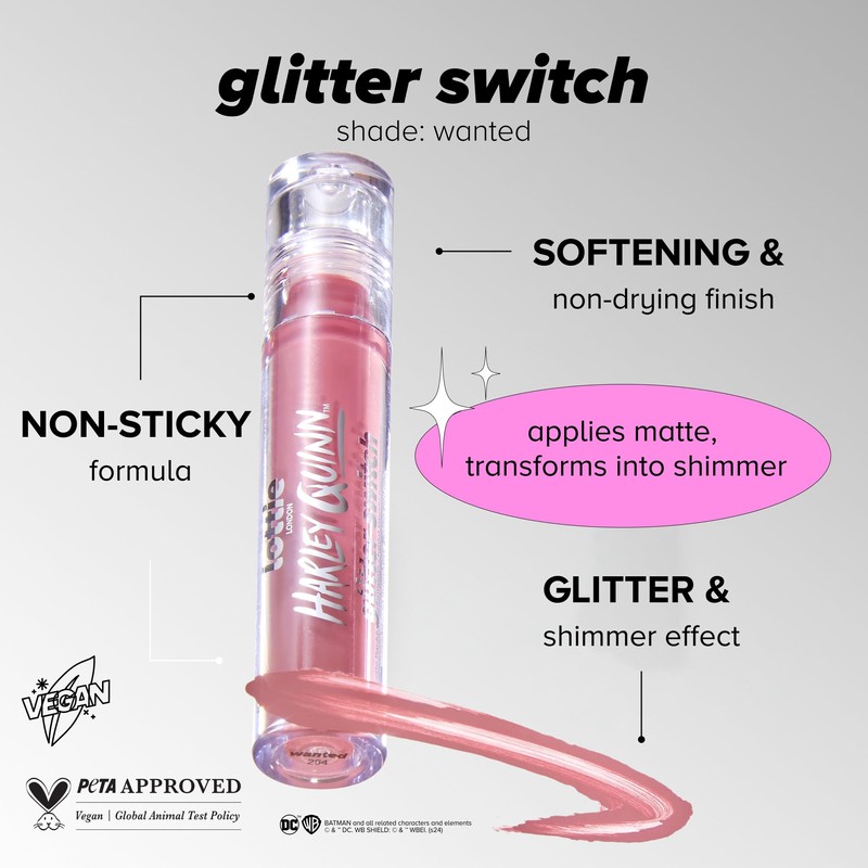 Lottie London Transforming Liquid Lipstick in Wanted, Transforming liquid lipstick