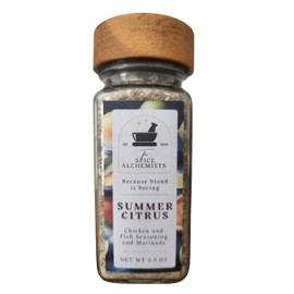 Summer Citrus Seasoning & Marinade: Sunshine in Every Bite (Chicken or Fish!) - The Spice Alchemists - 2.5 oz Eco-Friendly Glass Jar