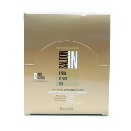 Recamier Salon In Pro Hydra Repair Sos 12 Units Dry And Damaged Hair Moisturizes Nourishes And Instant Repair | SalonIn Cabello Secos Y Dañados Hidrata Nutre Y Repara Instantáneamente 0.5Oz-15ml