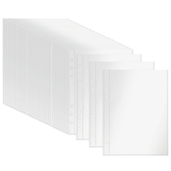 Thinp 30 Pack 6 Ring A5 Binder Sleeves Double-Sided A5